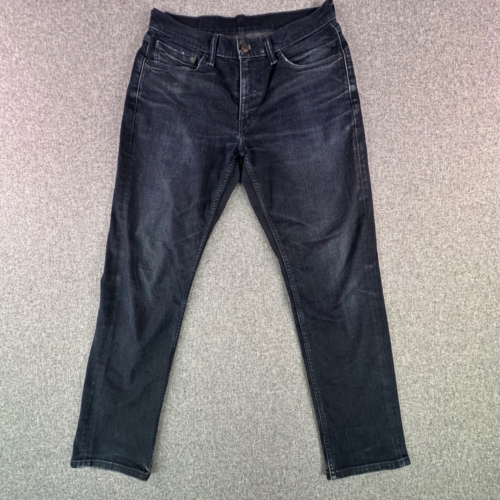 Levi's Jeans Mens 32x30 511 Slim Fit Dark Indigo Stretch Denim Whiskered